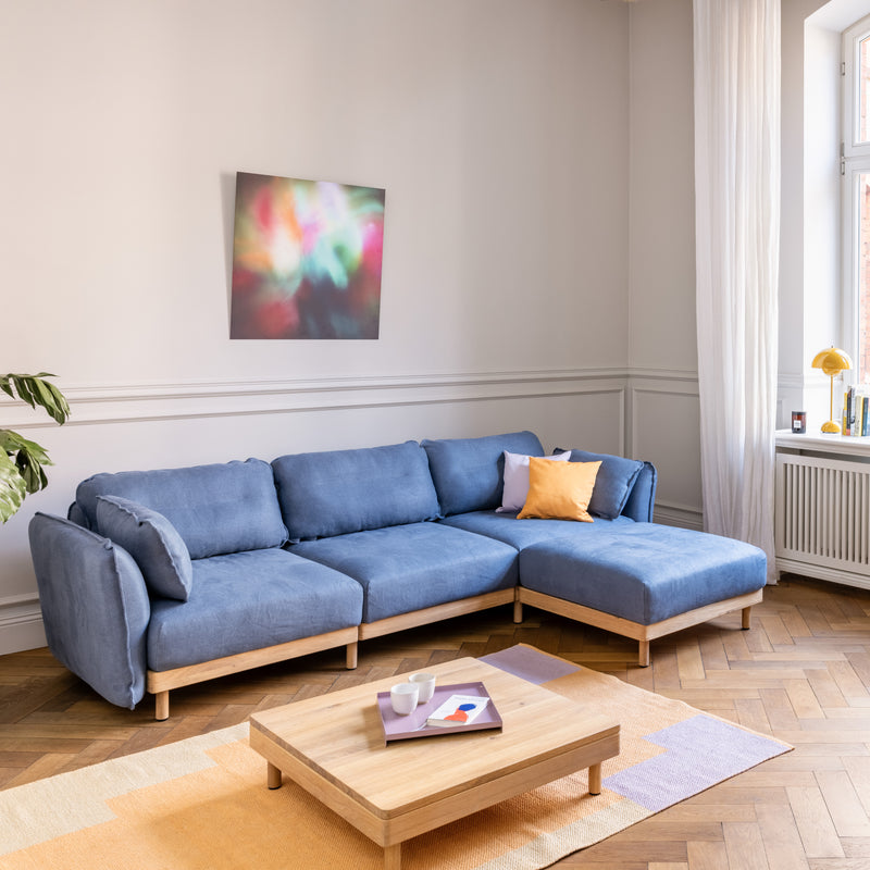 Designer Sofa 3-Sitzer mit Chaiselongue