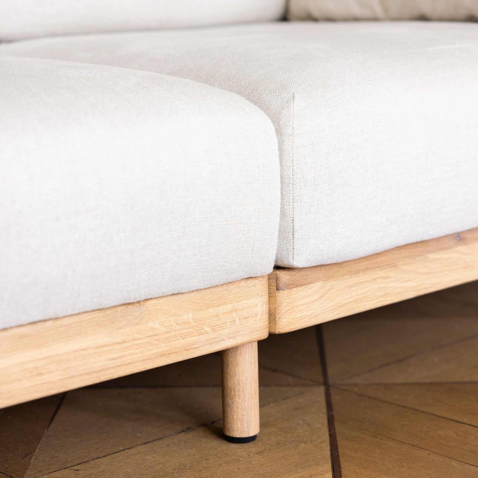 Sofa Eiche Leinen