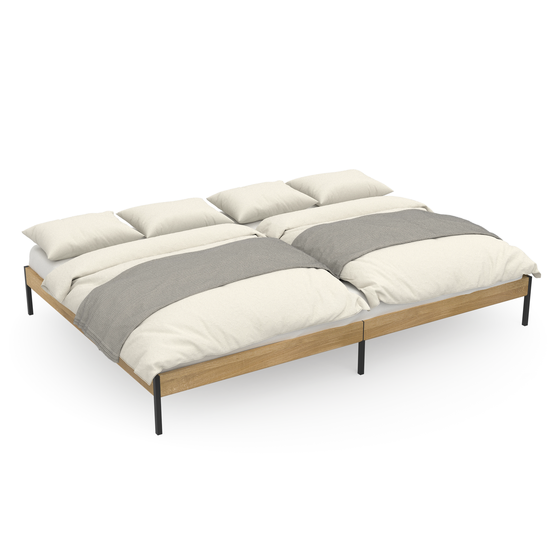 Funktionales Familienbett mit minimalistischen Design