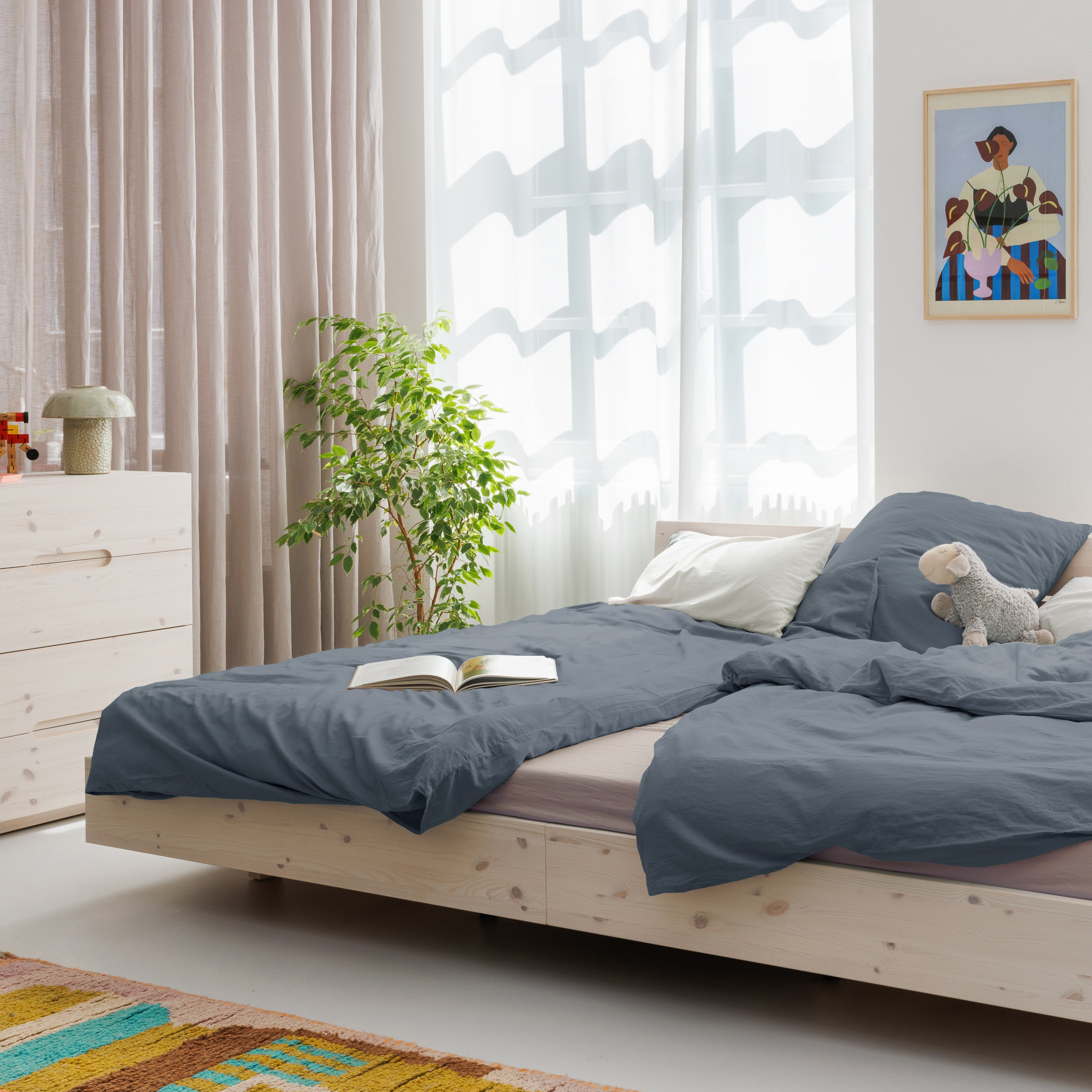 Bettwäsche aus Biobaumwolle und erdigen Farben