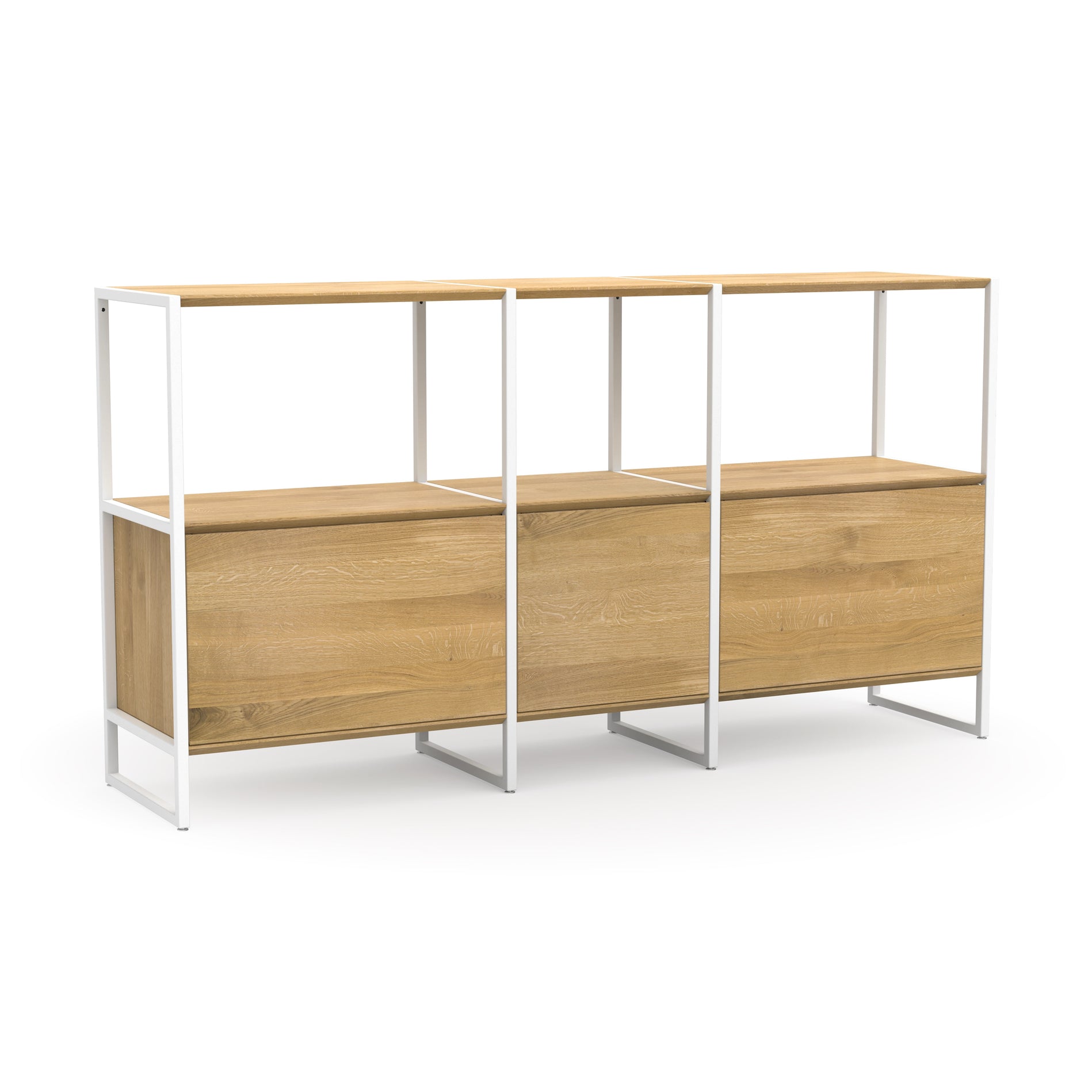 Modulares Highboard mit schmalem Mittelteil
