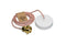 Pendelleuchte Yuma mit rotem Textilkabel und Metallfassung