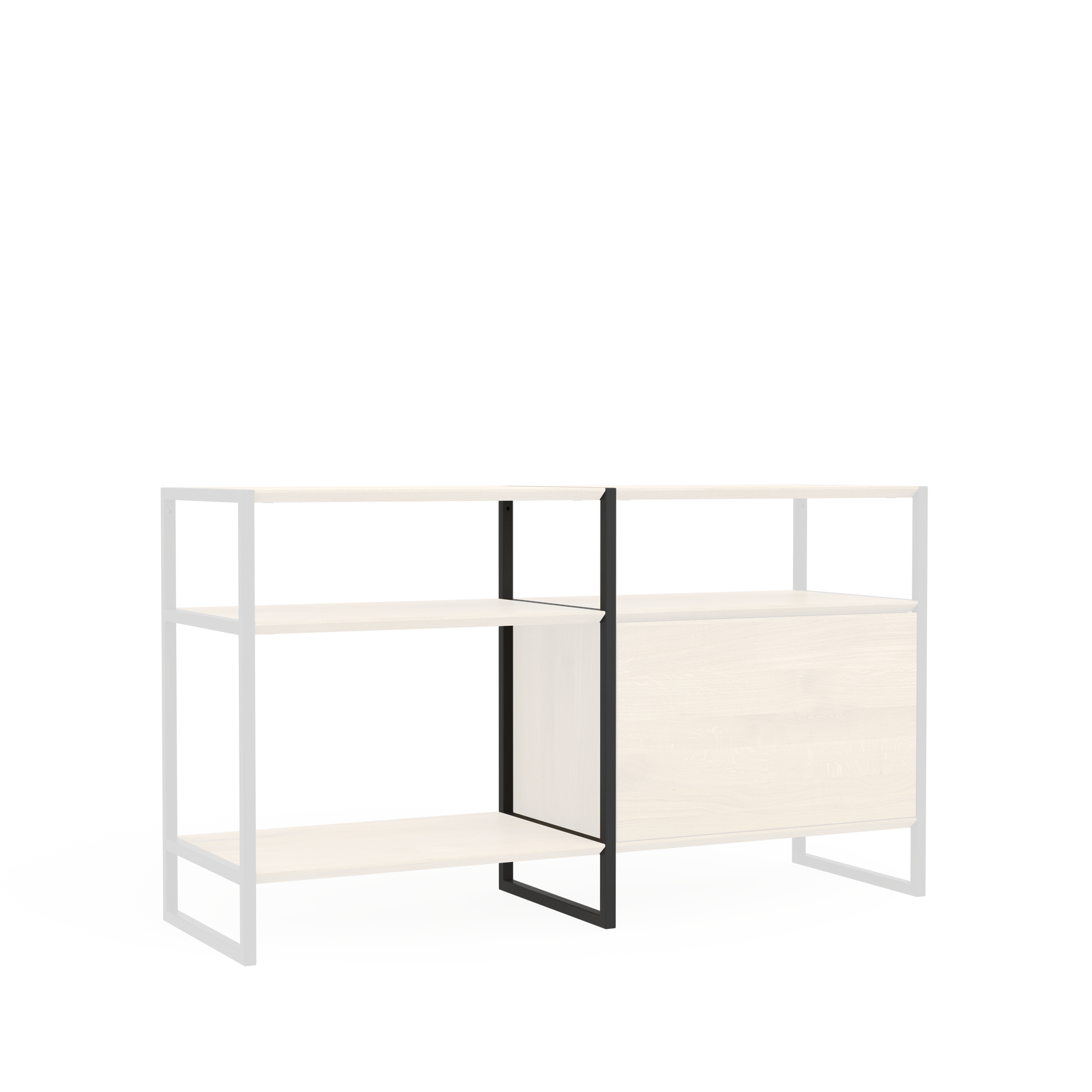 Minimalistisches Sideboard aus nachhaltigem Eichenholz und veredeltem Stahl Designanspruch 