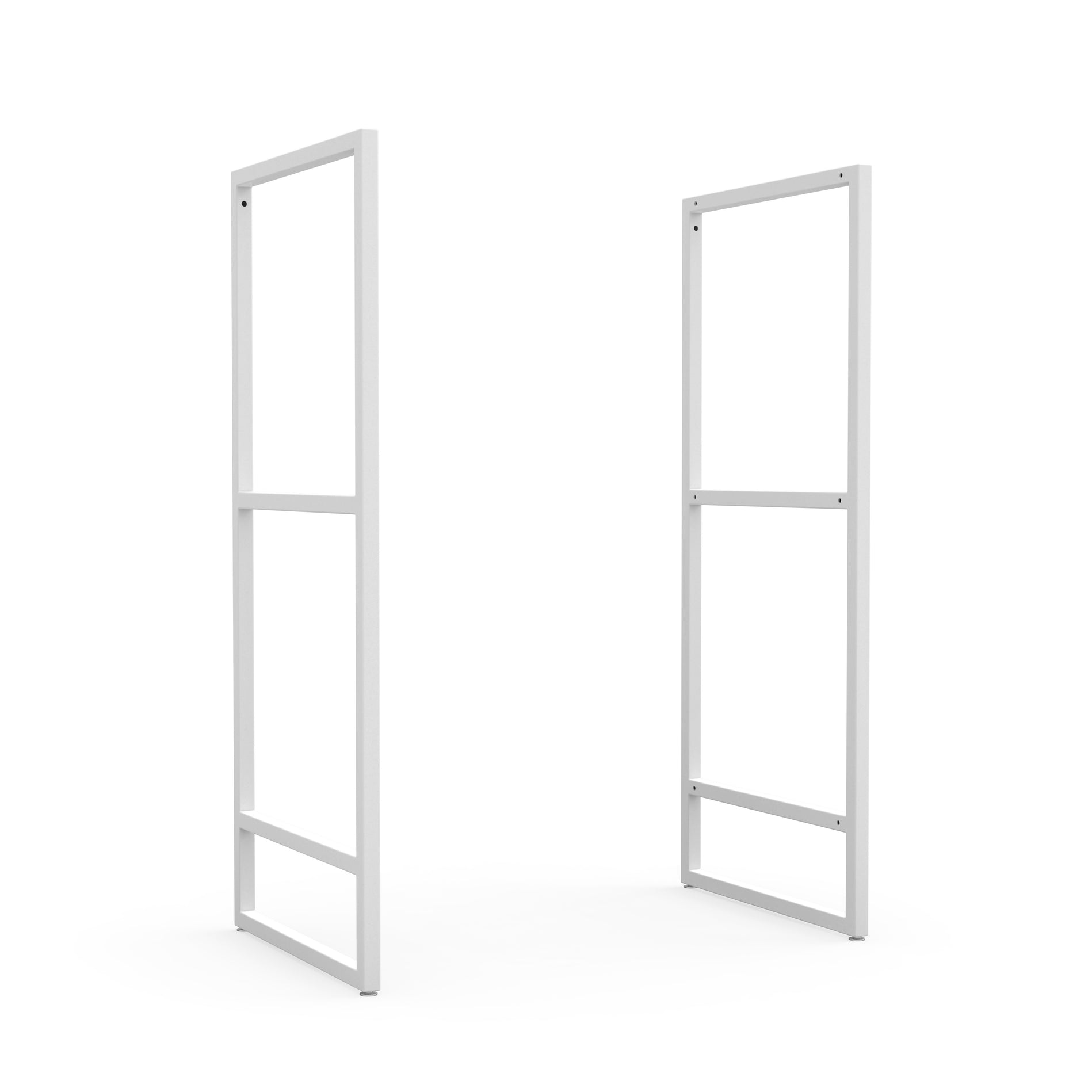 Render des Wega Moduls Frame 900 für ein individuell konfiguriertes Highboard-System mit massiven Eichenholz Regalbrettern