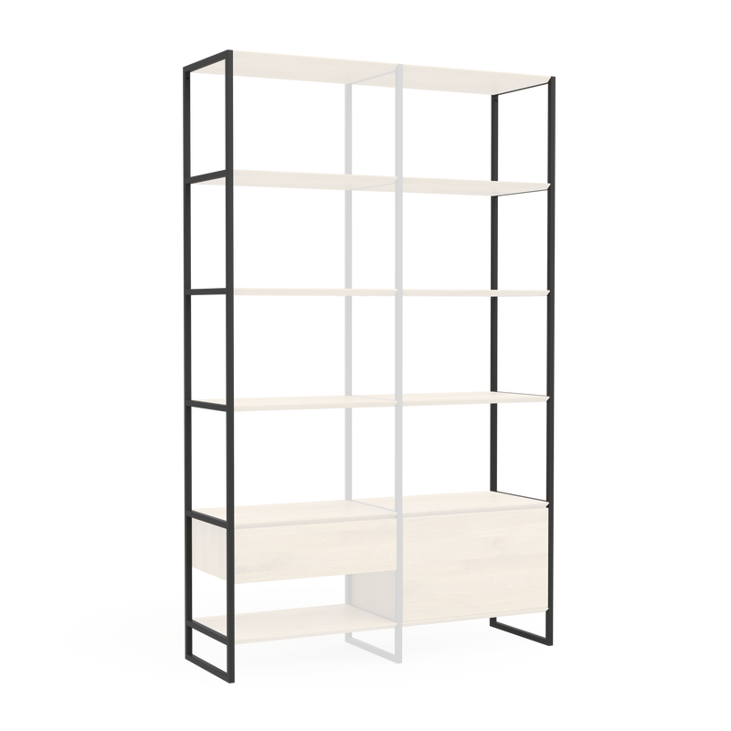 Regalsystem Wega schwarze Metallbeine 