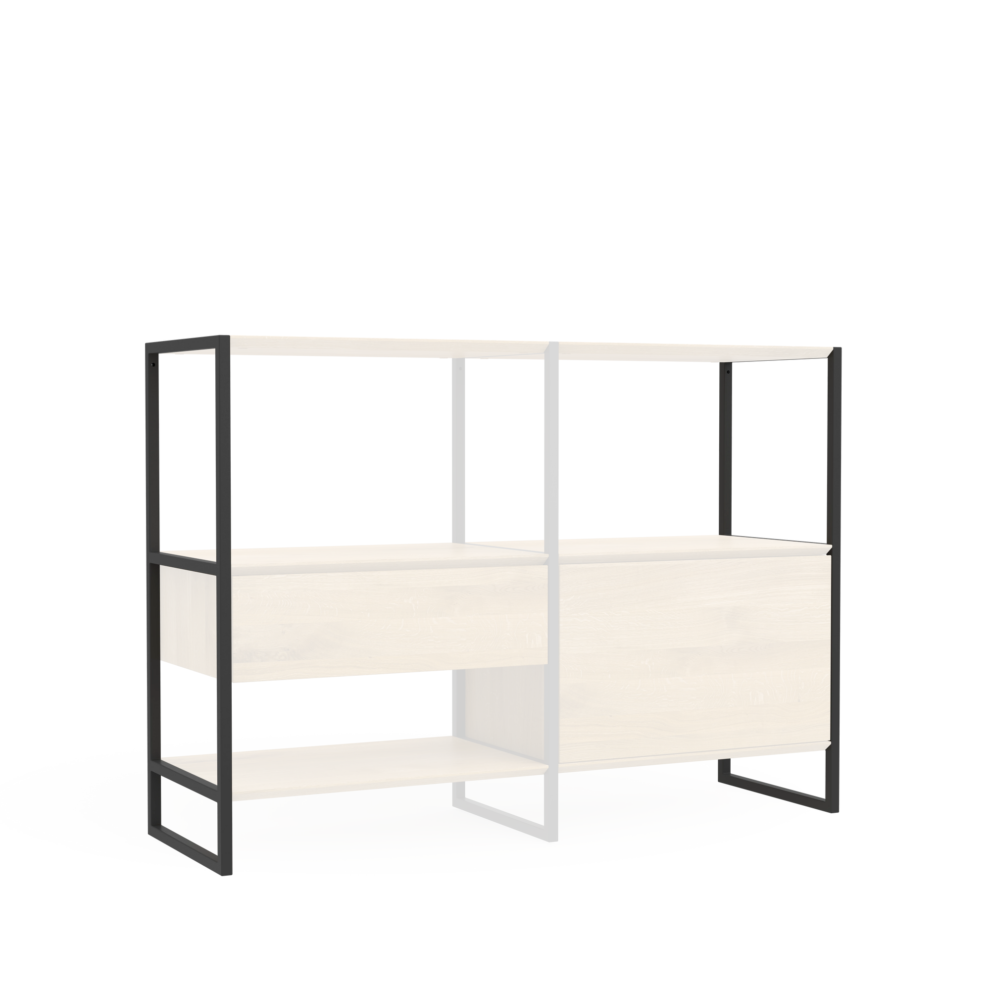 Highboard Wega schwarze Metallbeine 