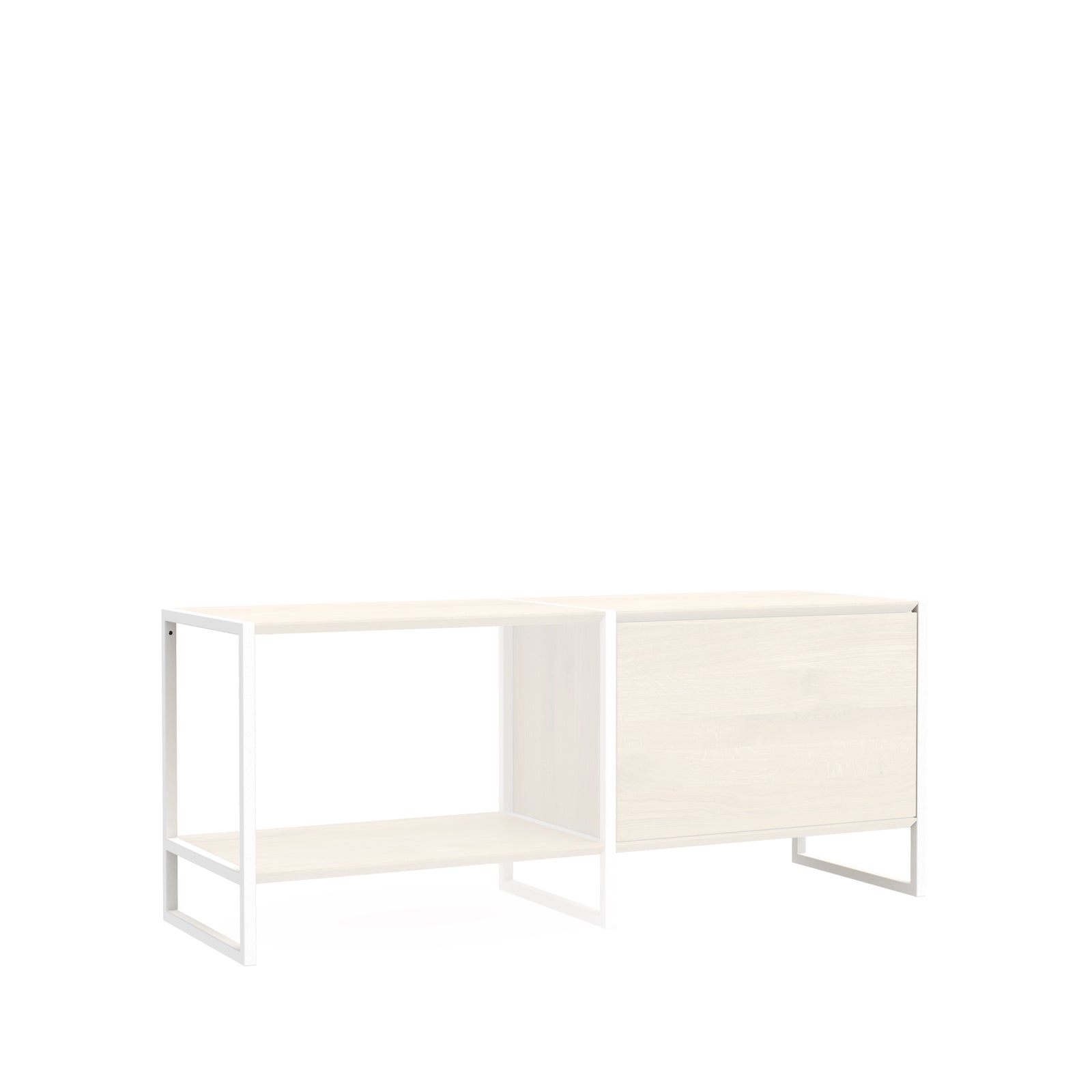 Hochwertig verarbeitetes Echtholz in Kombination mit Metalrahmen Wega Frame 520 