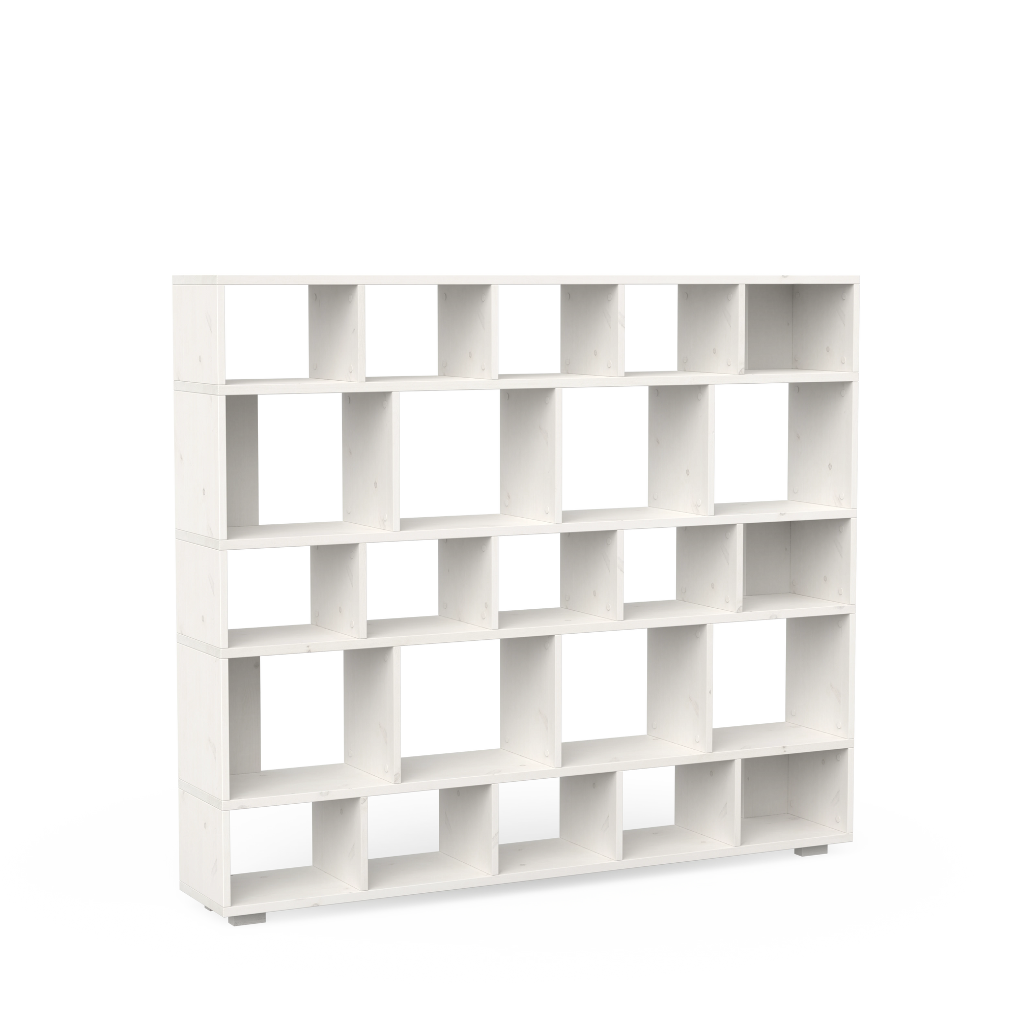 Öko Design Regal aus weißem Massivholz mit viel Stauraum