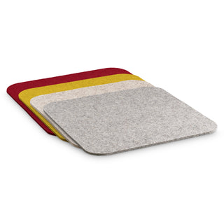 Eckige Sitzauflage aus nachhaltigem Wollfilz in verschiedenen Farben