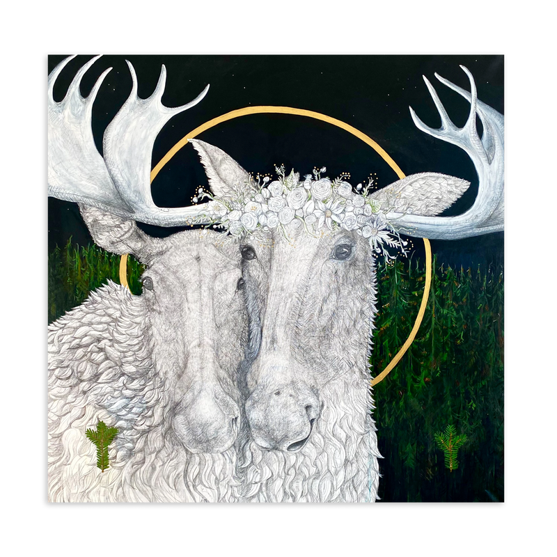 Graphite und Acryl auf Leinwand von Tanja Deschner