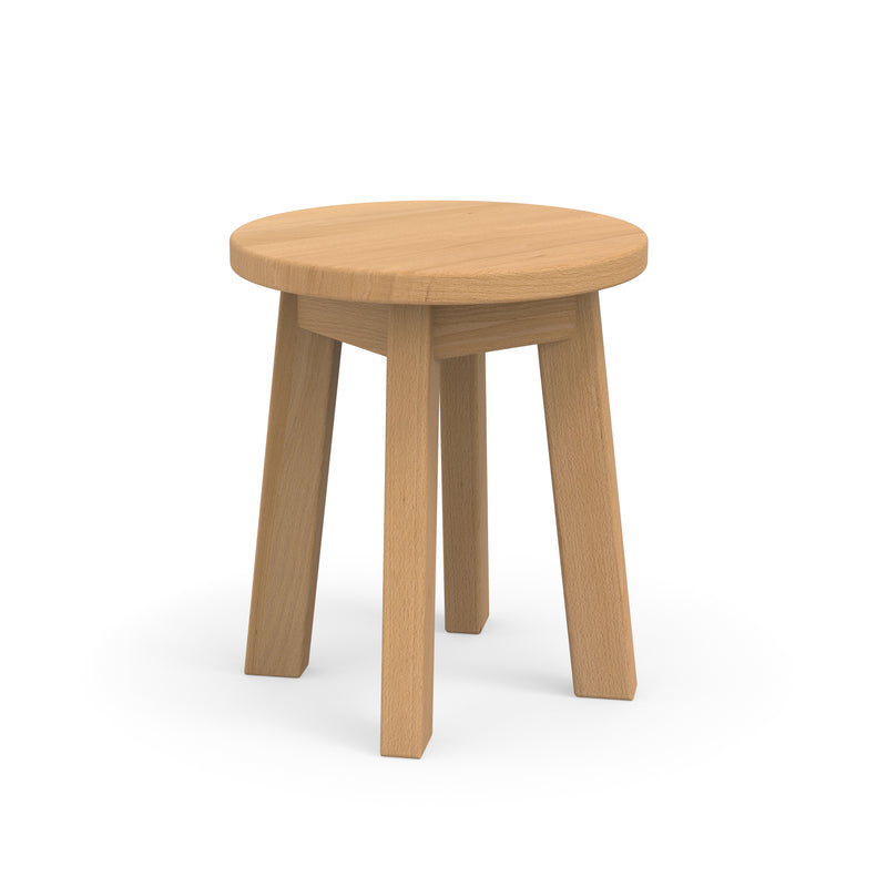 Naturholz Hocker aus nachhaltiger Buche in minimalistischen Design