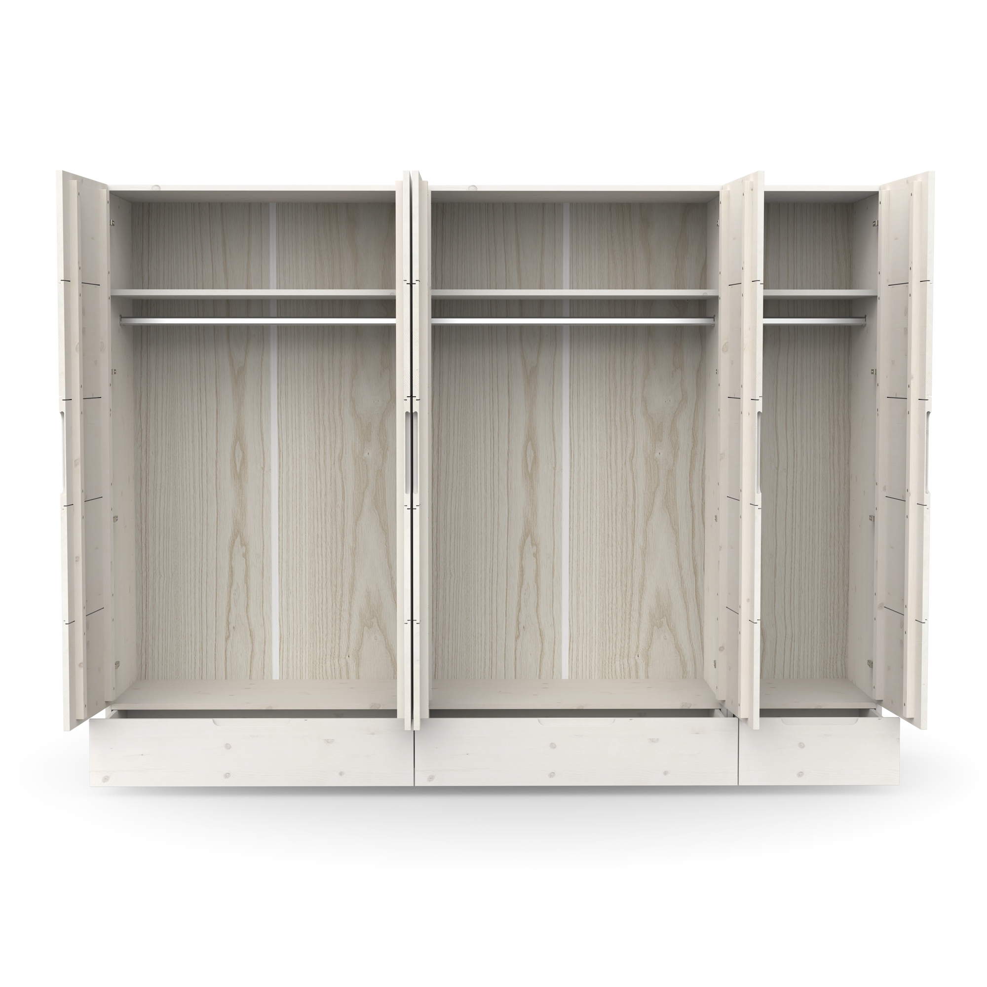 Zeitloser Kleiderschrank Schubladen und Kleiderstangen