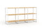 Design Highboard mit weißem Metallgestell und Eiche mit 9 Regalen