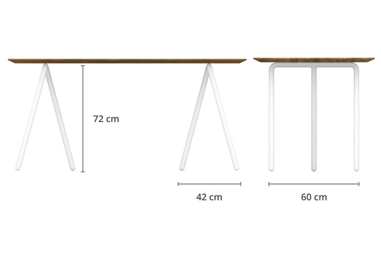Maße Schreibtisch Libra mit Tischböcken