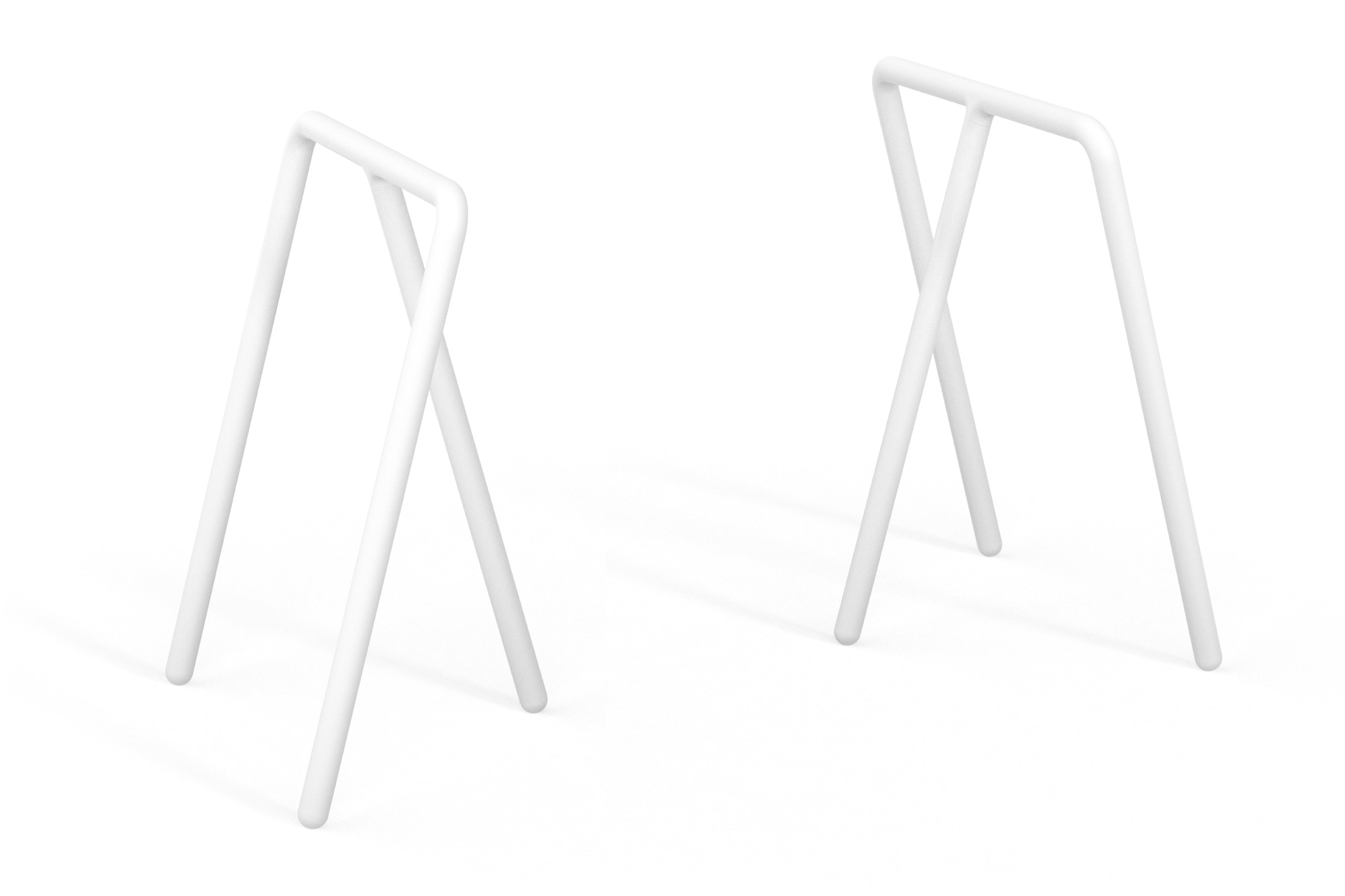 Runder Design Tischock aus weißem Metall 